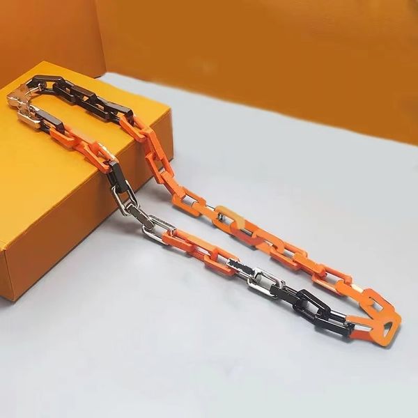fashion link chain designer necklace bracelet luxury jewelry stainless steel hiphop orange black silver mens chains necklaces jewelry for me
fashion link chain designer necklace bracelet luxury jewelry stainless steel hiphop orange black silver mens chains necklaces jewelry for me