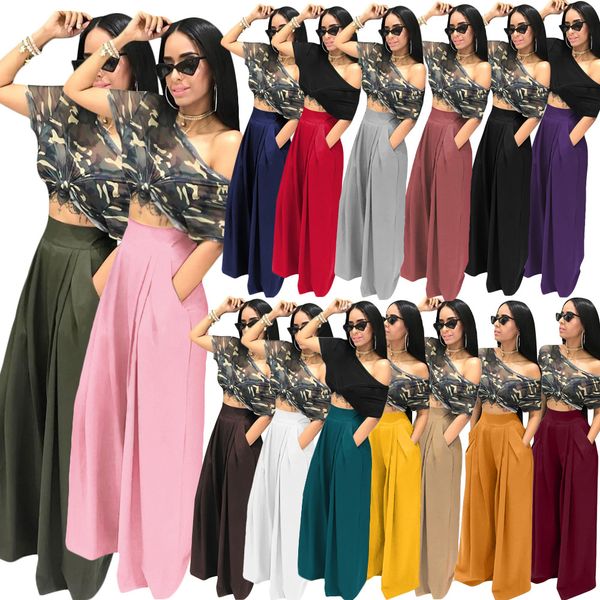 autumn women wide leg pants fashion high waist pleated trouser casual loose pocket elegant palazzo oversize pantalon, Black;white
autumn women wide leg pants fashion high waist pleated trouser casual loose pocket elegant palazzo oversize pantalon, Black;white
