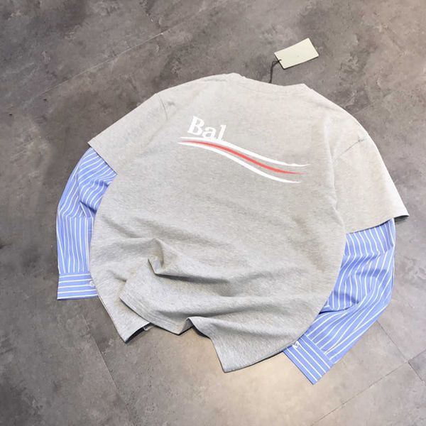 high version spring thin version cola patchwork stripe fake two piece long sleeved instant ink sweater loose fitting for both men and women, White;black
high version spring thin version cola patchwork stripe fake two piece long sleeved instant ink sweater loose fitting for both men and women, White;black