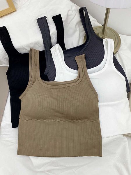 women's tanks camis heliar women plain knitted tube cotton tank camis solid padded crop women 2022 summer underwear aa230515, White
women's tanks camis heliar women plain knitted tube cotton tank camis solid padded crop women 2022 summer underwear aa230515, White