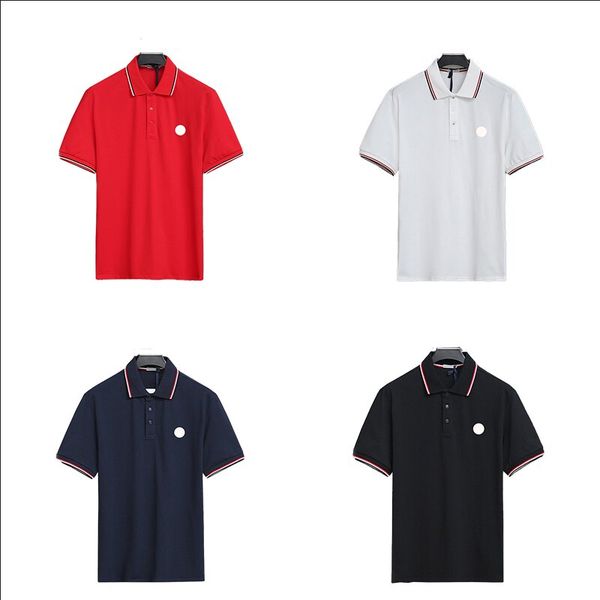 luxury french brand designer mens business polo shirt monclair lapel cotton t shirt short sleeve loose casual comfortable breathable tees si, White;black
luxury french brand designer mens business polo shirt monclair lapel cotton t shirt short sleeve loose casual comfortable breathable tees si, White;black