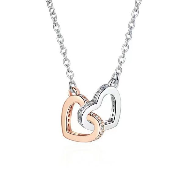 fashion necklace designer jewelry party 925 silver double hearts diamond pendant rose gold necklaces for womens fancy dress long chain jewel
fashion necklace designer jewelry party 925 silver double hearts diamond pendant rose gold necklaces for womens fancy dress long chain jewel
