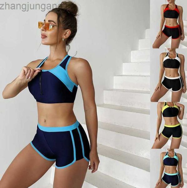 designer bikini 2023 women's split swimwear solid color combination sports flat corner pants swimwear women fashion, White;black
designer bikini 2023 women's split swimwear solid color combination sports flat corner pants swimwear women fashion, White;black
