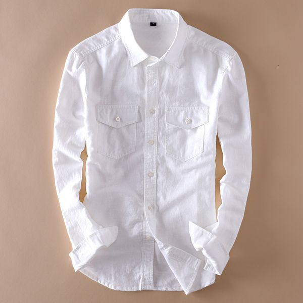 men's casual shirts men's solid full sleeve linen shirts solid pockets cotton shirt long sleeve man slim breathable dress shirts, White;black
men's casual shirts men's solid full sleeve linen shirts solid pockets cotton shirt long sleeve man slim breathable dress shirts, White;black