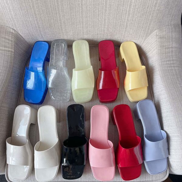women's rubber slide sandal high heeled slippers luxury summer embossed candy colors outdoor beach womens pink green candy colors trans, Black
women's rubber slide sandal high heeled slippers luxury summer embossed candy colors outdoor beach womens pink green candy colors trans, Black