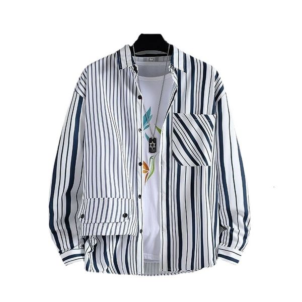 men's casual shirts kemeja lengan panjang bergaris pria kaus cetak kasual gaya korea atasan tren longgar netral 230515, White;black
men's casual shirts kemeja lengan panjang bergaris pria kaus cetak kasual gaya korea atasan tren longgar netral 230515, White;black