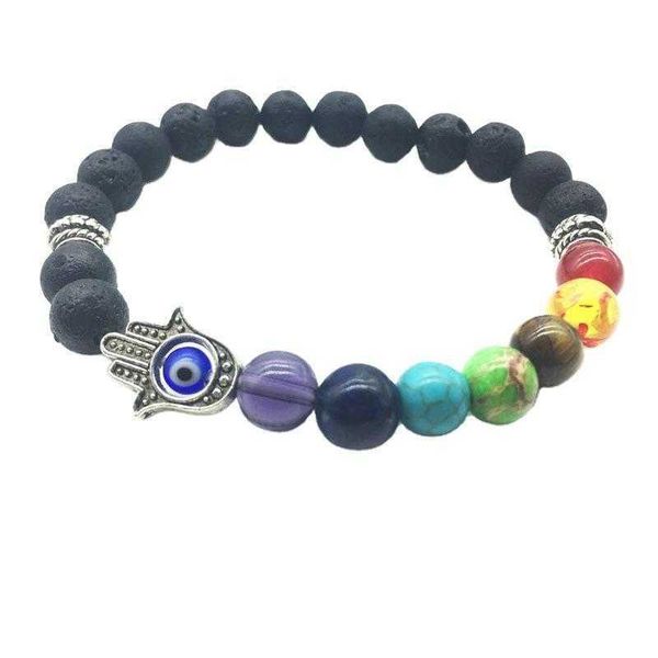 colorful buddha beads volcanic strand rock handmade beaded fatima hand yoga bracelet, Black
colorful buddha beads volcanic strand rock handmade beaded fatima hand yoga bracelet, Black