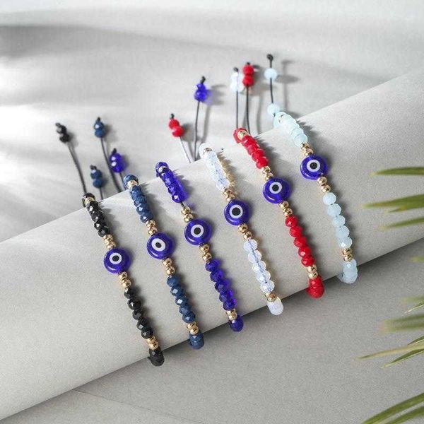 crystal rice shaped beads stringed strand couple woven devils eye bracelet colored glaze girlfriends, Black
crystal rice shaped beads stringed strand couple woven devils eye bracelet colored glaze girlfriends, Black