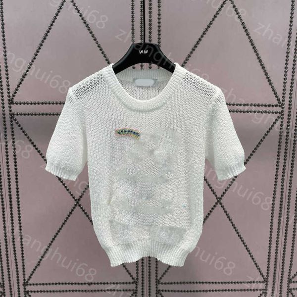 23ss womens knits womens designer clothing spring and summer new rainbow nail diamond logo hollowed out jumper knitted womens clothes a1, White
23ss womens knits womens designer clothing spring and summer new rainbow nail diamond logo hollowed out jumper knitted womens clothes a1, White