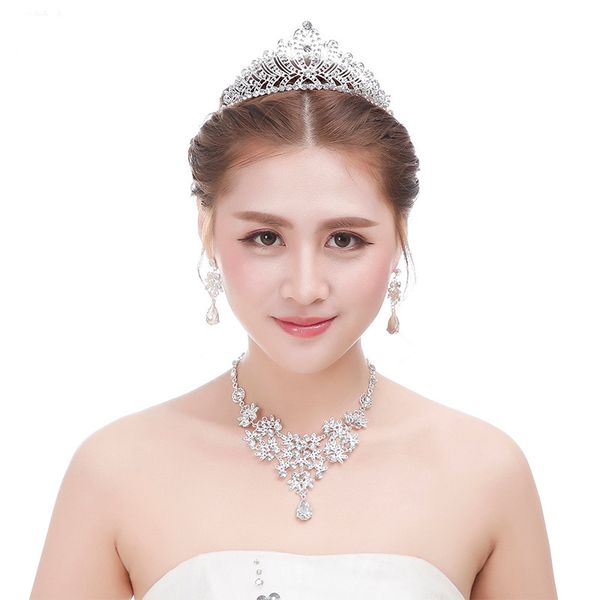 pop fashion crown clavicle necklace earring set minimalist temperament alloy crown jewelry set bridal headwear set, Silver
pop fashion crown clavicle necklace earring set minimalist temperament alloy crown jewelry set bridal headwear set, Silver