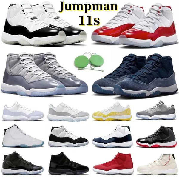 

jumpman 11 11s cherry mens basketball shoes dmp midnight navy gement cool grey yellow snakeskin legend gamma unc blue bred cap gown concord