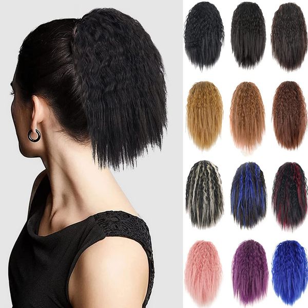 8 inch ponytail women's drawstring short ponytail short fluffy corn perm with many styles to choose from supporting customization, Black
8 inch ponytail women's drawstring short ponytail short fluffy corn perm with many styles to choose from supporting customization, Black