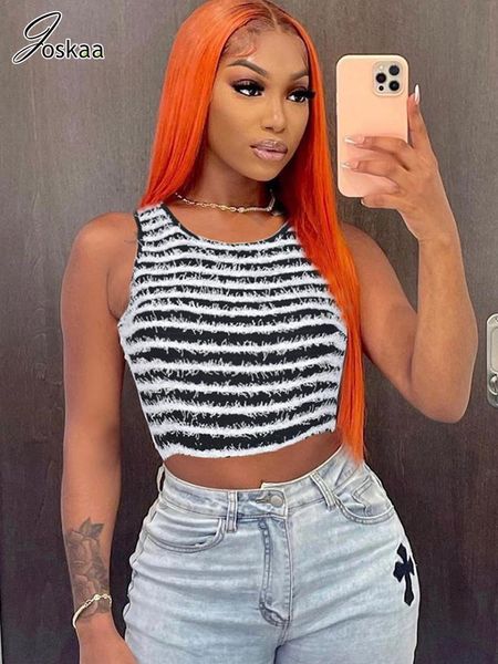 women's tanks camis joskaa atasan wanita bergaris fuzzy y2k tank crop pakaian kasual wanita musim panas 2023 blus fashion rompi harajuk, White
women's tanks camis joskaa atasan wanita bergaris fuzzy y2k tank crop pakaian kasual wanita musim panas 2023 blus fashion rompi harajuk, White