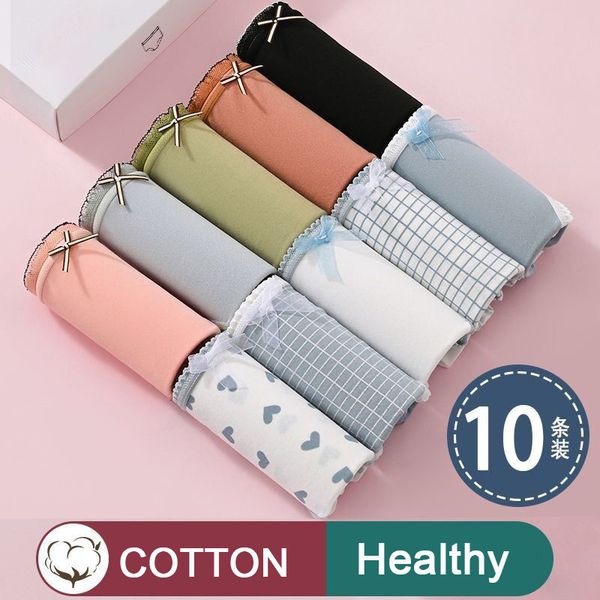 women's panties 10 pcs underwear women plus size panties girl briefs lingeries female cotton briefs underpants solid panty womens under, Black;pink
women's panties 10 pcs underwear women plus size panties girl briefs lingeries female cotton briefs underpants solid panty womens under, Black;pink