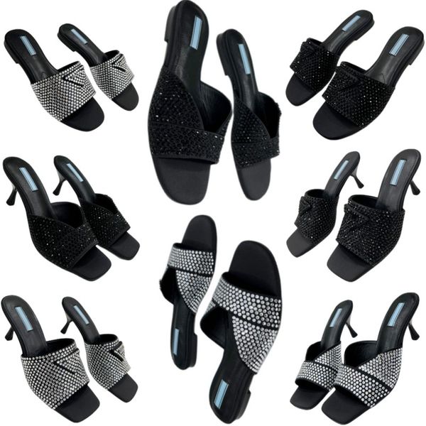 triangle logo slippers pure silk women's sandals shining diamond designer shoes metal letter high heels new fashion beach shoes black c
triangle logo slippers pure silk women's sandals shining diamond designer shoes metal letter high heels new fashion beach shoes black c
