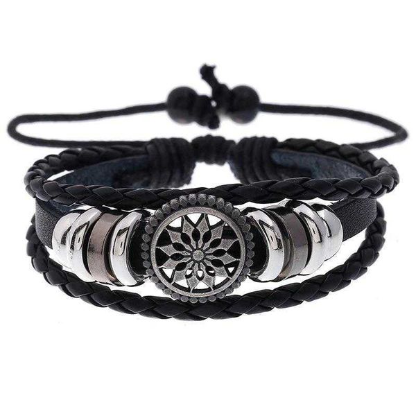 accessories sunflower strands beaded cattle leather bracelet personality woven student jewelry adjustable, Black
accessories sunflower strands beaded cattle leather bracelet personality woven student jewelry adjustable, Black