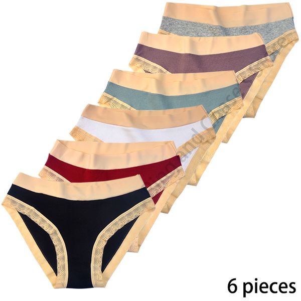 women's panties 6 pieces elasticity cotton underwear soft comfortable lingerie women lace panties 45-100kg cotton briefs 230516, Black;pink
women's panties 6 pieces elasticity cotton underwear soft comfortable lingerie women lace panties 45-100kg cotton briefs 230516, Black;pink