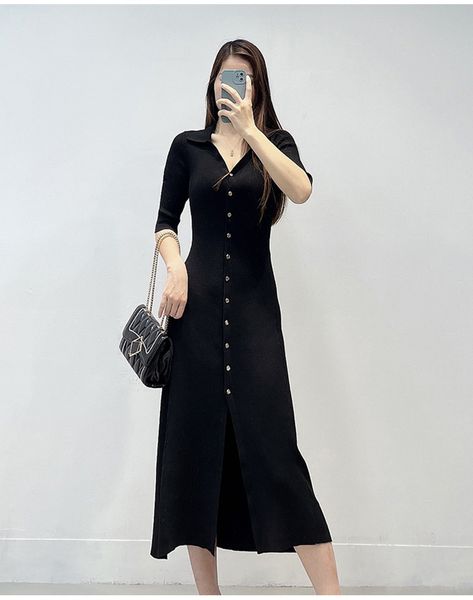 basic & casual dresse new -aje single breasted black dress v-neck solid color temperament slim fit short sleeve long dress dress, Black;gray
basic & casual dresse new -aje single breasted black dress v-neck solid color temperament slim fit short sleeve long dress dress, Black;gray