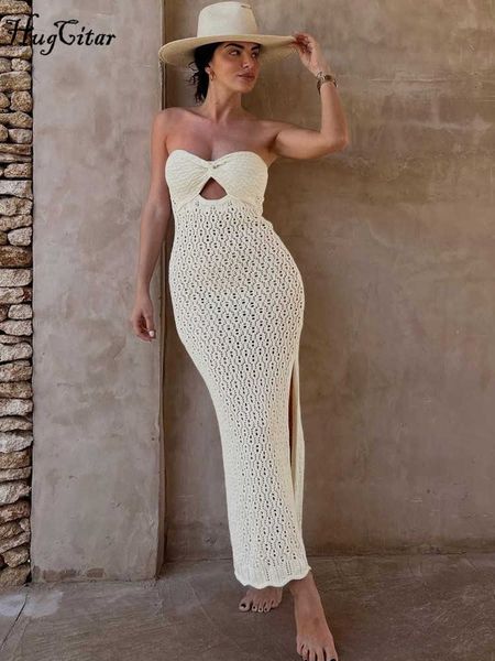 rukas knitted strapless sleeveless solid hollow out slit slim maxi dress 2023 summer elegant outfit festival party club, White;black
rukas knitted strapless sleeveless solid hollow out slit slim maxi dress 2023 summer elegant outfit festival party club, White;black