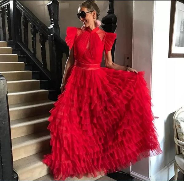 red tulle high low cocktail prom gown special occasion beads ruffles clound evening dress luxury formal robe gala, Black;red
red tulle high low cocktail prom gown special occasion beads ruffles clound evening dress luxury formal robe gala, Black;red