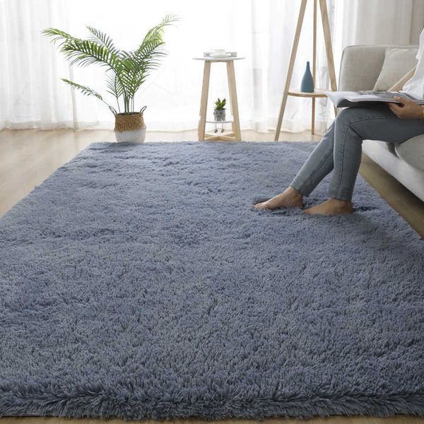 

Grey Living Room Large Carpet Hall Coffee Table Floor Mat 160x230 Children's room Bedroom Long Hair Fluffy Floor Covering Rugs