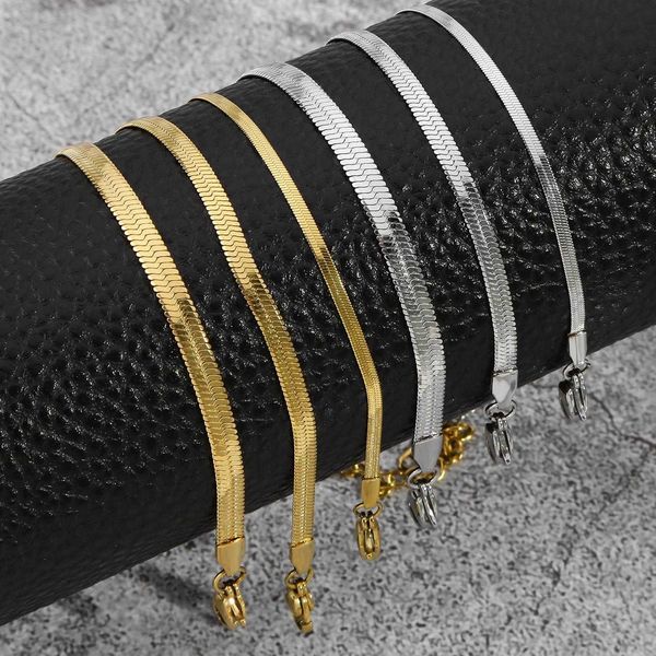 simple trendy steel peptide plated gold bracelet chain like flat snake niche ins bone for women, Black
simple trendy steel peptide plated gold bracelet chain like flat snake niche ins bone for women, Black