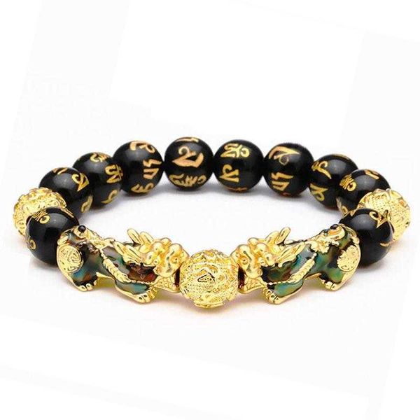 selling personalized beaded strands bracelet color changeable golden pixiu six words mantra buddha beads elastic, Black
selling personalized beaded strands bracelet color changeable golden pixiu six words mantra buddha beads elastic, Black