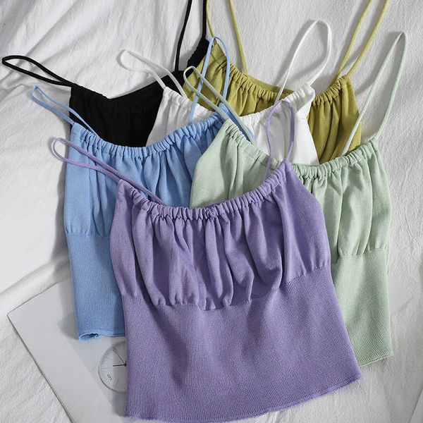 women's tanks camis heliar women pleated o-neck knitted crop women plain camis crop for women 2021 summer aa230515, White
women's tanks camis heliar women pleated o-neck knitted crop women plain camis crop for women 2021 summer aa230515, White