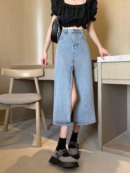 skirts slit denim skirt with long high waist and hip y2k loose harajuku slim fit stylish aline 230516, Black
skirts slit denim skirt with long high waist and hip y2k loose harajuku slim fit stylish aline 230516, Black