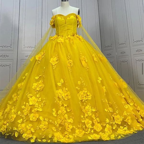 yellow ball gown quinceanera dresses beads sweetheart 3d floral with cape brithday dance party vestidos de quinceanera, Blue;red
yellow ball gown quinceanera dresses beads sweetheart 3d floral with cape brithday dance party vestidos de quinceanera, Blue;red