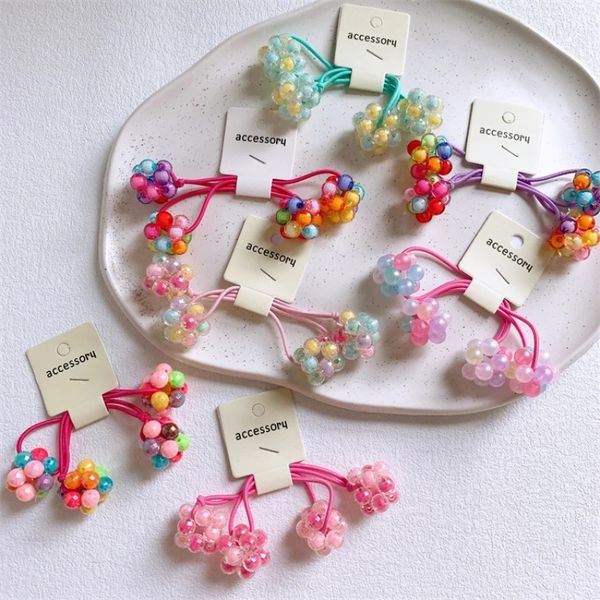 1 pair korean sweet girl princess rubber band hair accessories fashion children's cute beautiful colorful beaded ball hair rope, Slivery;white
1 pair korean sweet girl princess rubber band hair accessories fashion children's cute beautiful colorful beaded ball hair rope, Slivery;white