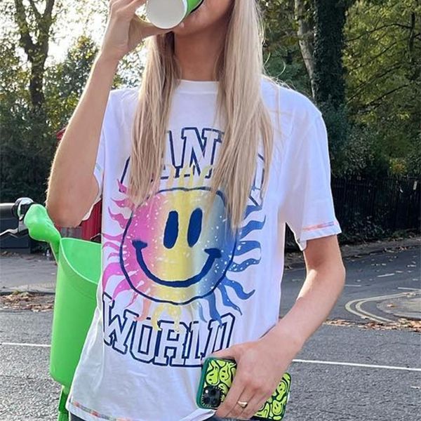 women's t shirt geometric graphic classic t shirt 2023 summer letter print o neck short sleeve tshirts vintage casual women clothes tee, White
women's t shirt geometric graphic classic t shirt 2023 summer letter print o neck short sleeve tshirts vintage casual women clothes tee, White