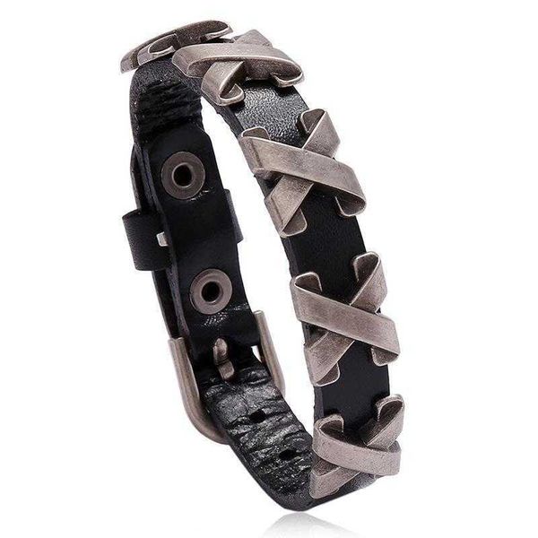 ornament bar street dance accessories charm x nail mens cattle leather bracelet adjustable vintage jewelry, Golden;silver
ornament bar street dance accessories charm x nail mens cattle leather bracelet adjustable vintage jewelry, Golden;silver