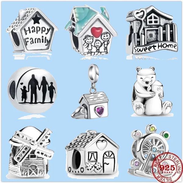 925 sterling silver charms for jewelry making for pandora wholesale happy love family family home house bead, Black
925 sterling silver charms for jewelry making for pandora wholesale happy love family family home house bead, Black