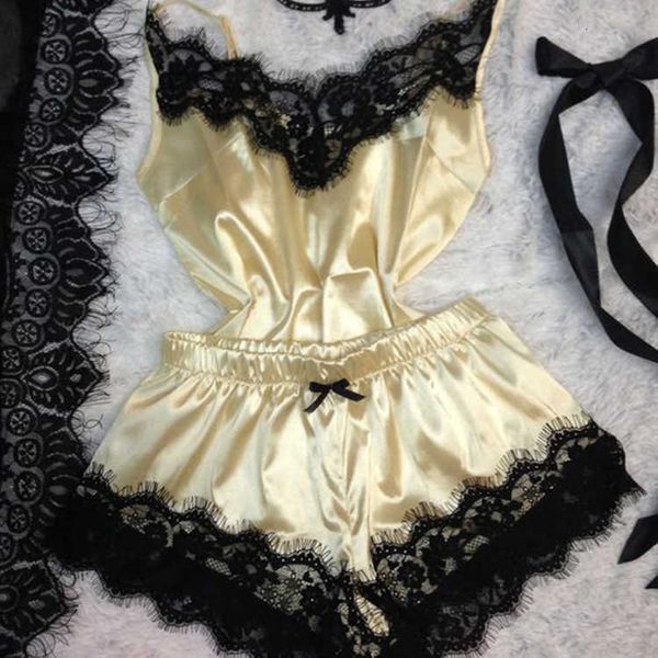 women's lingerie hsz 1178 two piece night suits pajamas sets girl silk sleepwear pyjamas women nightwear vest pants shorts, Red;black 
women's lingerie hsz 1178 two piece night suits pajamas sets girl silk sleepwear pyjamas women nightwear vest pants shorts, Red;black