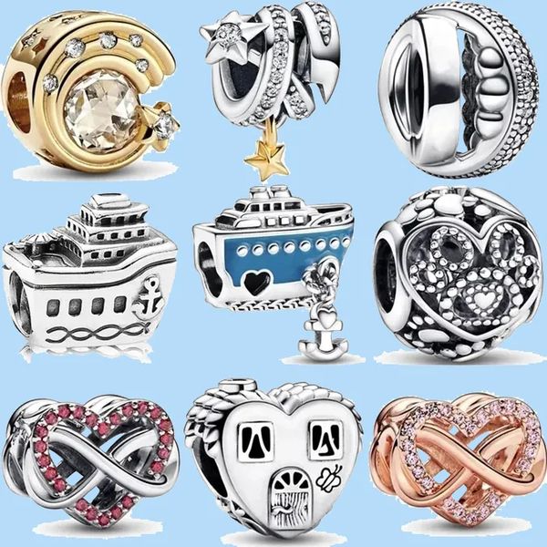 925 charm beads accessories fit pandora charms jewelry wholesale star family infinity heart anchored cruise ship bead, Black
925 charm beads accessories fit pandora charms jewelry wholesale star family infinity heart anchored cruise ship bead, Black