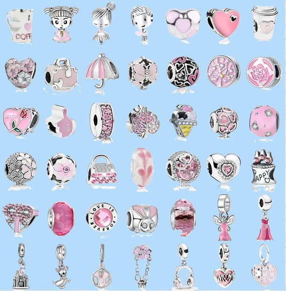 925 sterling silver charms for jewelry making for pandora beads wholesale new pink ice cream heart shaped mom flower customized bead, Black
925 sterling silver charms for jewelry making for pandora beads wholesale new pink ice cream heart shaped mom flower customized bead, Black