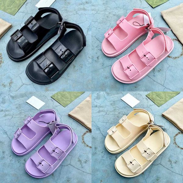 mini women sandals double g rubber shoes designer platform hook&loop sandal jelly solid black purple with two straps buckles flat slide 299
mini women sandals double g rubber shoes designer platform hook&loop sandal jelly solid black purple with two straps buckles flat slide 299
