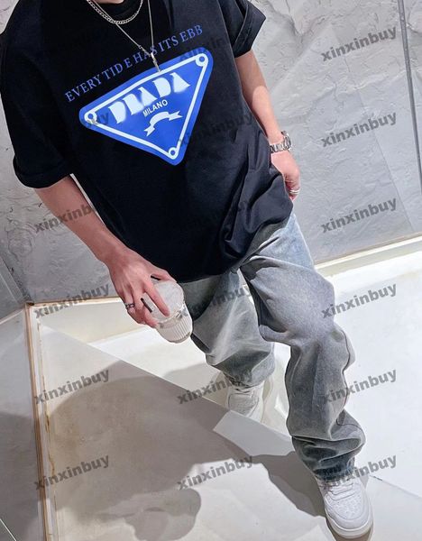 xinxinbuy men designer tee t shirt 23ss triangle label printing milan short sleeve cotton women black white blue s-xl, Black;brown
xinxinbuy men designer tee t shirt 23ss triangle label printing milan short sleeve cotton women black white blue s-xl, Black;brown