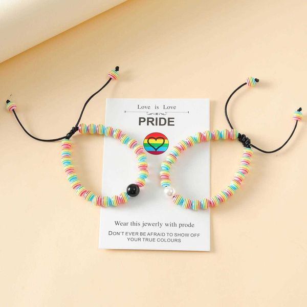 ornament rainbow beads beaded bracelets hand woven lgbt carrying strap couple card bracelet, Golden;silver
ornament rainbow beads beaded bracelets hand woven lgbt carrying strap couple card bracelet, Golden;silver