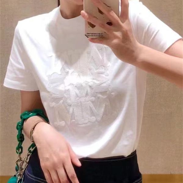 women's t-shirt women t-shirt early spring letter embroidery pure cotton short sleeve t-shirt 230516, White
women's t-shirt women t-shirt early spring letter embroidery pure cotton short sleeve t-shirt 230516, White