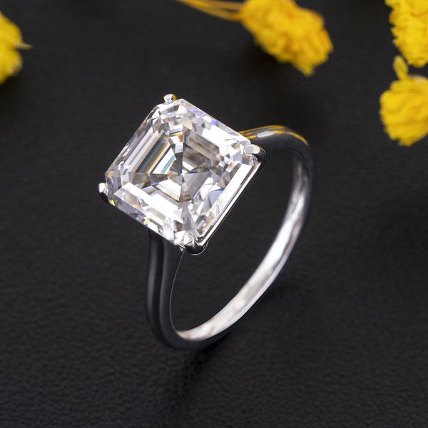10k gold inlaid moissanite diamond ring 2023 classic fashion proposal ring vvs moissanite stones pass test genuine 925 sterling women signet, Silver
10k gold inlaid moissanite diamond ring 2023 classic fashion proposal ring vvs moissanite stones pass test genuine 925 sterling women signet, Silver
