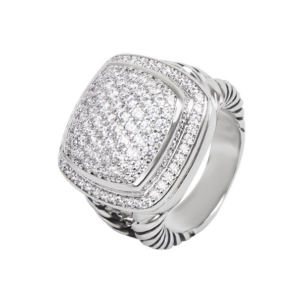 17mm cubic zirconia pave set statement ring for women white gold plated brass ring jewelry, Silver
17mm cubic zirconia pave set statement ring for women white gold plated brass ring jewelry, Silver