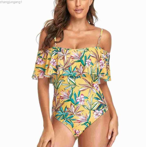 designer bikini qianmo clothing 2023 one piece swimwear women's triangle ruffles large pregnant women's swimwear fashion, White;black