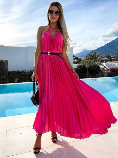 casual dresses spaghetti strap pleated boho maxi dress female 2022 summer casual red beach backless long dresses for woman robe femme p23051, Black;gray
casual dresses spaghetti strap pleated boho maxi dress female 2022 summer casual red beach backless long dresses for woman robe femme p23051, Black;gray