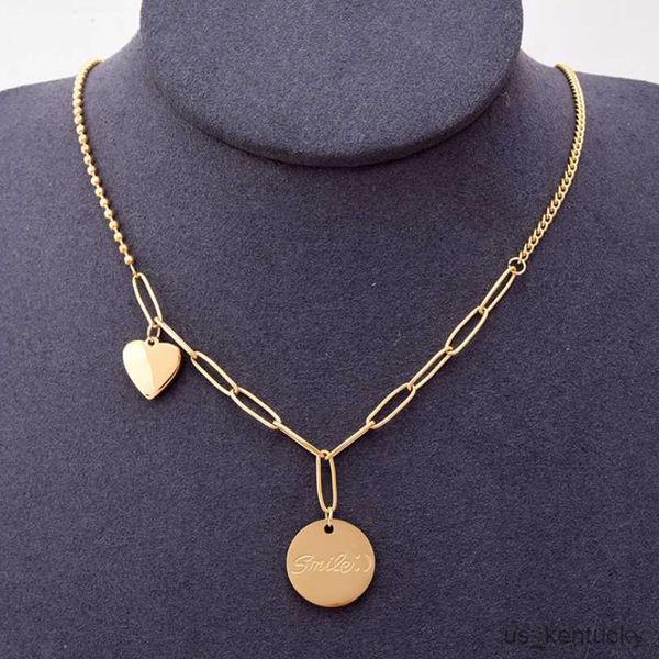 pendant necklaces stainless steel heart round pendant charm mash up chain choker nelace for women fashion fine jewelry, Silver
pendant necklaces stainless steel heart round pendant charm mash up chain choker nelace for women fashion fine jewelry, Silver