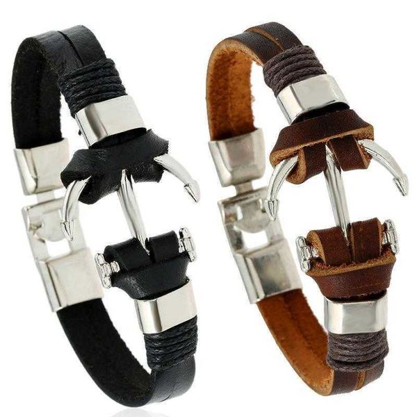 vintage hand woven boat anchor cattle leather bracelet ornament wholesale couple, Golden;silver
vintage hand woven boat anchor cattle leather bracelet ornament wholesale couple, Golden;silver