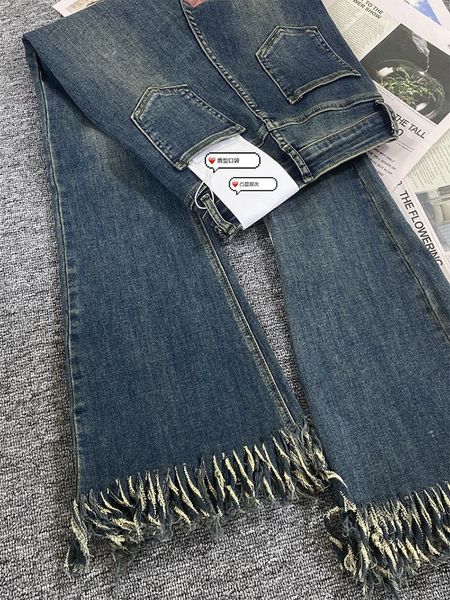 women s jeans wanita modis jins suar celana panjang denim longgar rumbai pinggang tinggi elastisitas gaya korea kaki lebar jalan 230516, Blue
women s jeans wanita modis jins suar celana panjang denim longgar rumbai pinggang tinggi elastisitas gaya korea kaki lebar jalan 230516, Blue