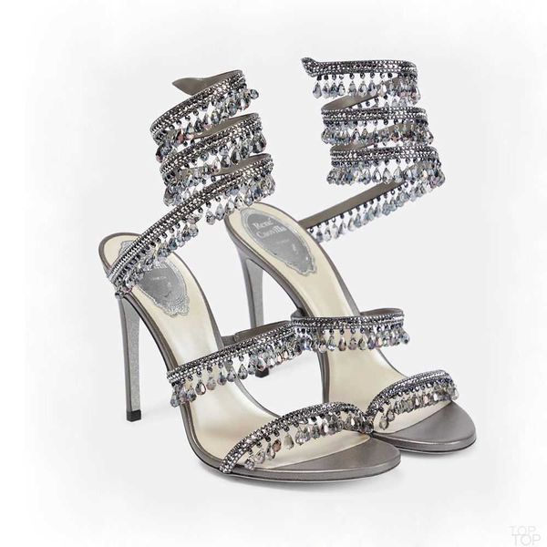 crystal lamp stiletto heel sandals for womens shoe rene caovilla cleo rhinestone studded snake strass shoes luxury designers 9.5cm high heel, Black
crystal lamp stiletto heel sandals for womens shoe rene caovilla cleo rhinestone studded snake strass shoes luxury designers 9.5cm high heel, Black