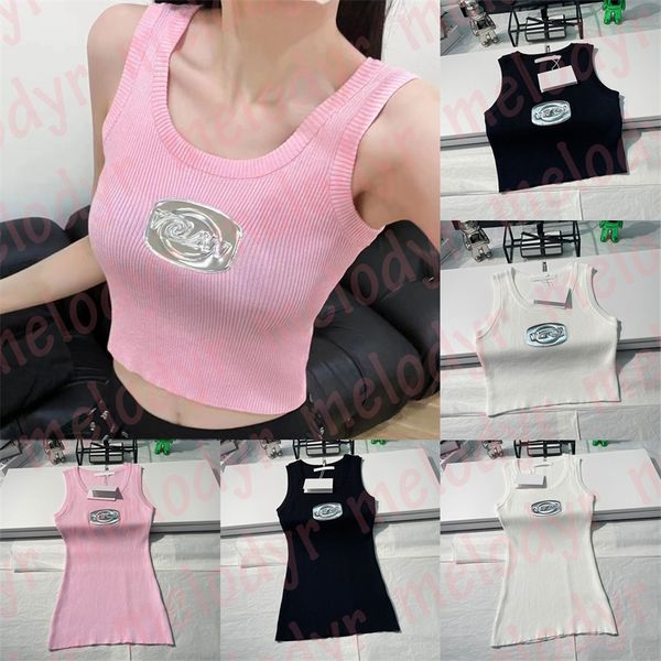 fashion brand tank summer breathable tight knitted vest letter print womens crop top, White
fashion brand tank summer breathable tight knitted vest letter print womens crop top, White